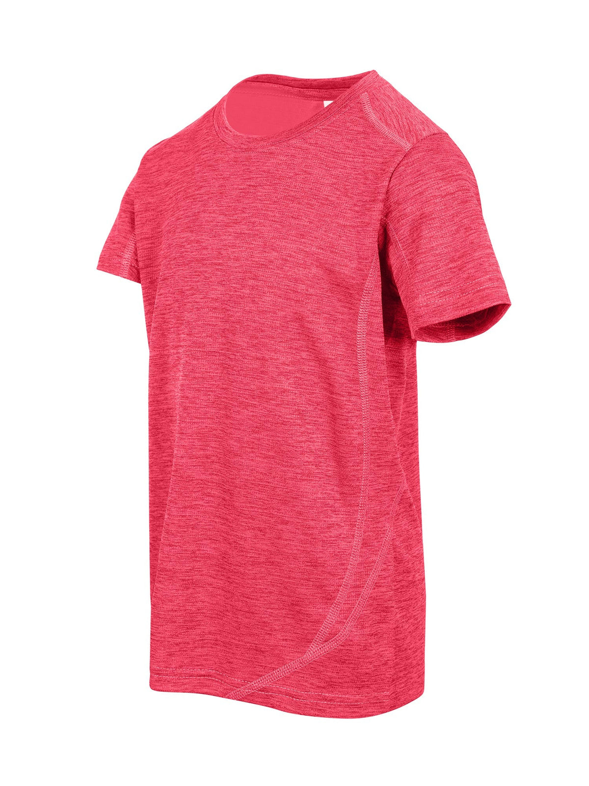 Kid's Challenger 100% polyester T-shirt - Red Marl - Side
