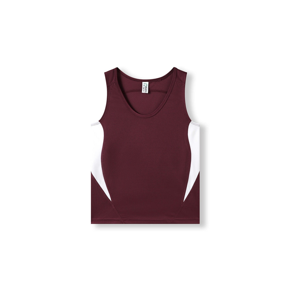 Kids Accelerator Cool-Dry Singlet - Maroon/White - Front