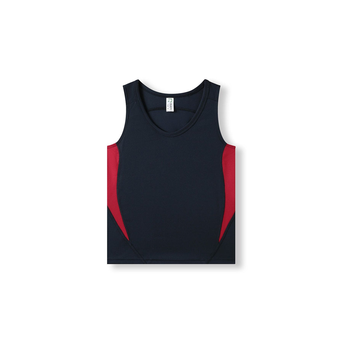 Kids Accelerator Cool-Dry Singlet - Navy/Red - Front
