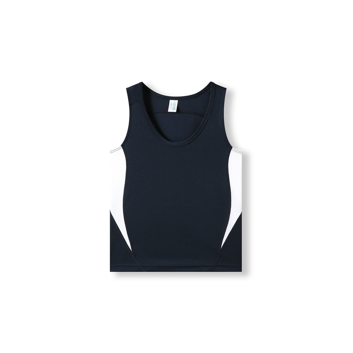 Kids Accelerator Cool-Dry Singlet - Navy/White - Front