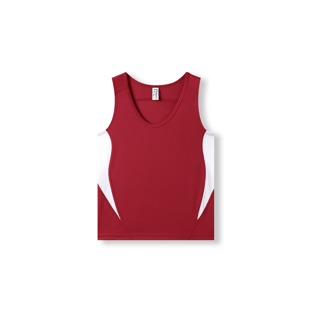 Kids Accelerator Cool-Dry Singlet - Red/White - Front