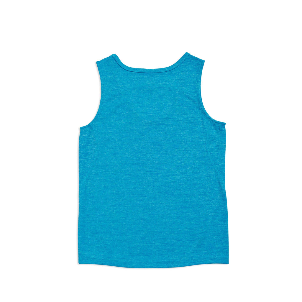 Kids' Challenger 100% polyester singlet - Azure Marl - Back