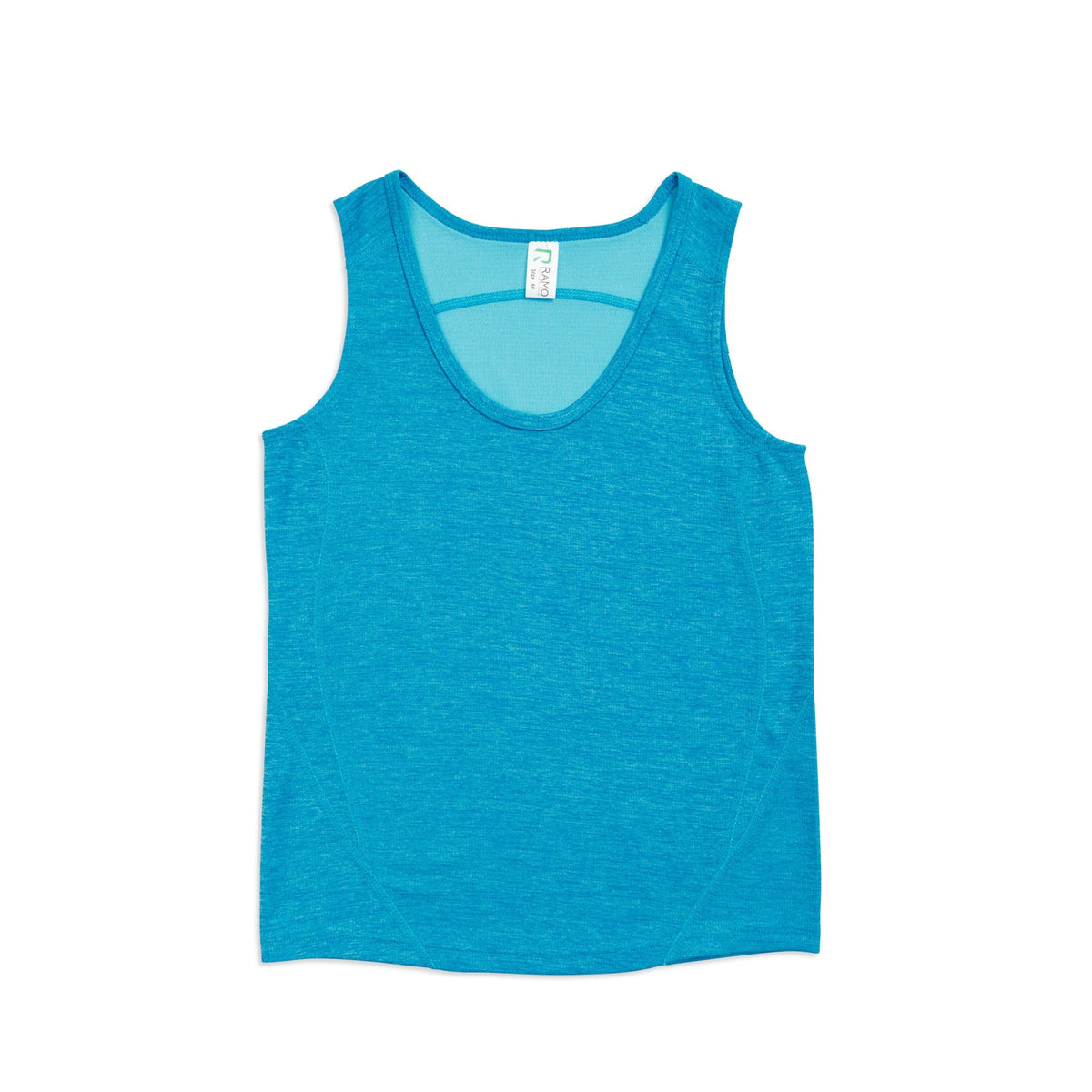 Kids' Challenger 100% polyester singlet - Azure Marl - Front