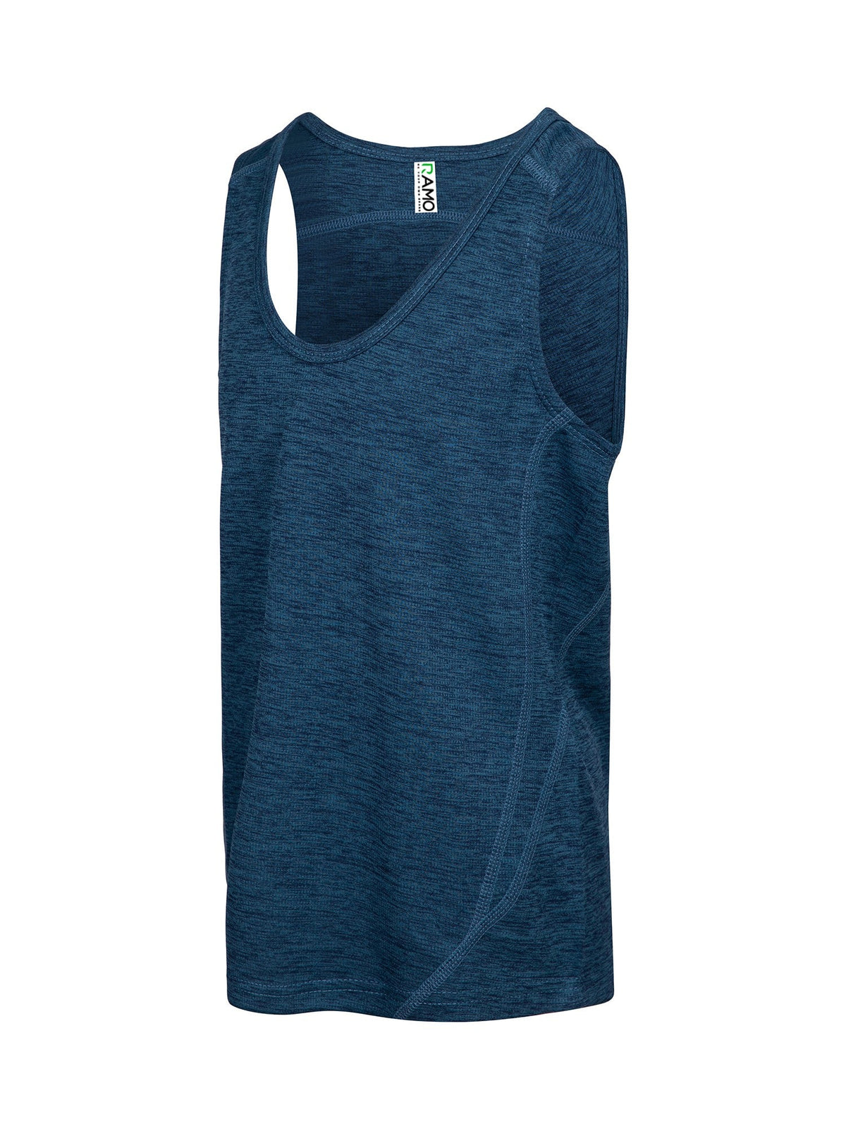Kids' Challenger 100% polyester singlet - Teal Marl - Side