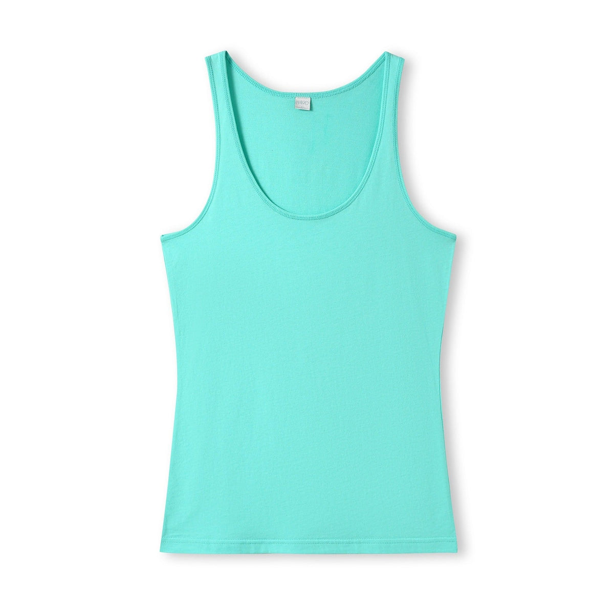 Womens American Style Singlet - Aqua - Front