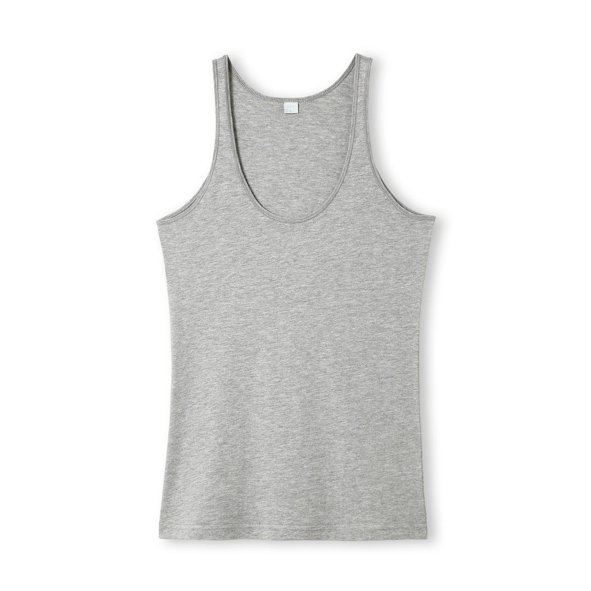 Womens American Style Singlet - Grey Marl - Front