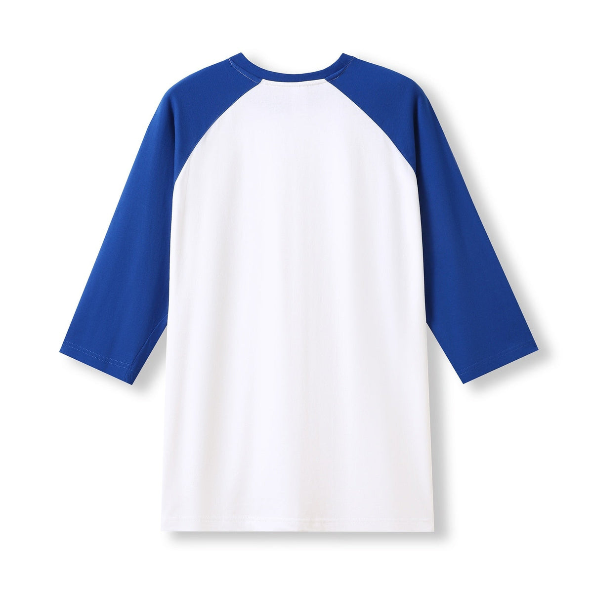 Men's / Unisex 3/4 Sleeve Raglan T-shirt - White/Royal - Back