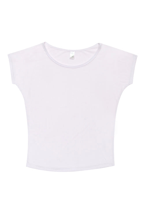 Women's Bat Wing T-shirt - White - Front