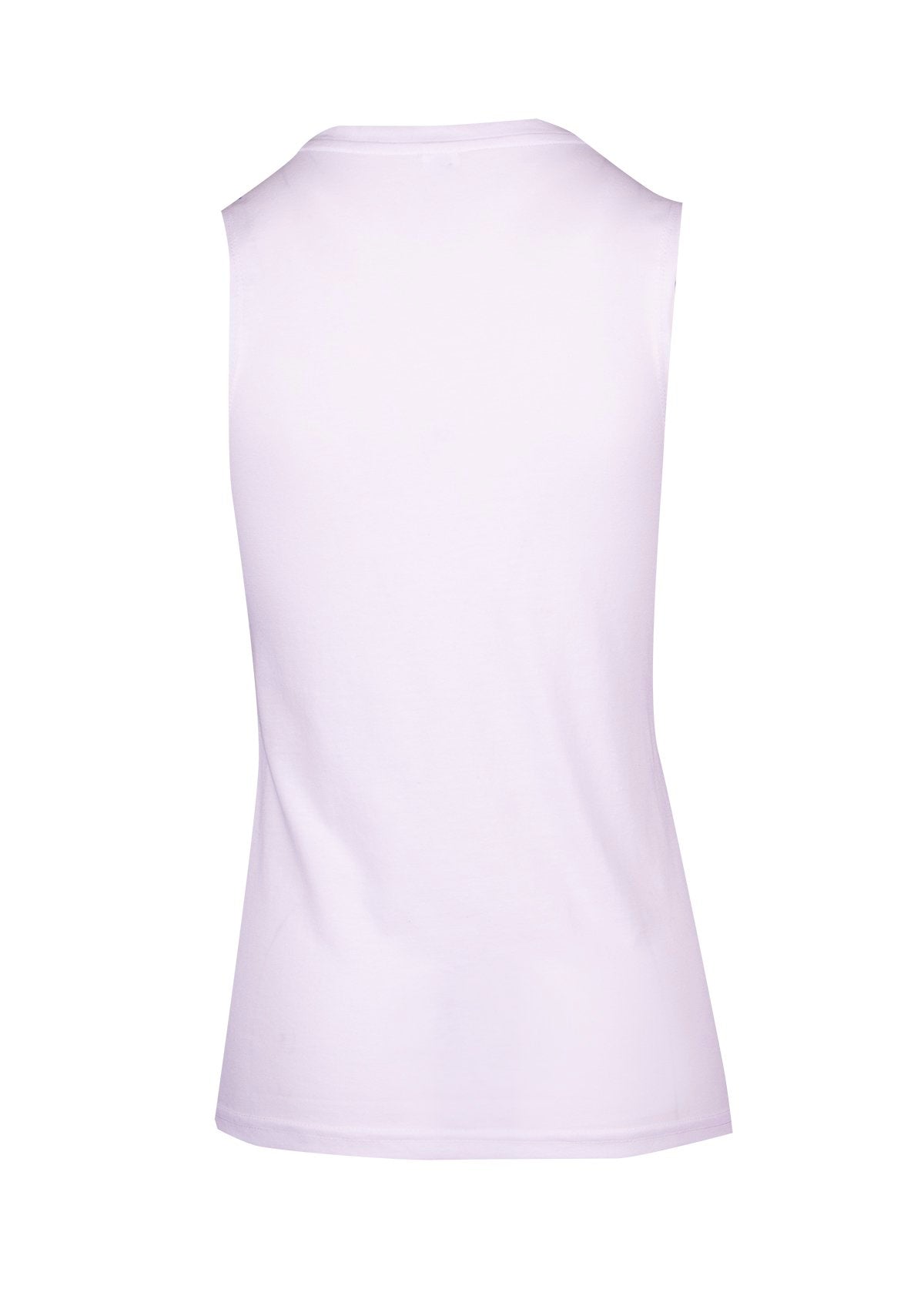 Womens Heather SLEEVELESS Tee - Greatness Range - White - Back