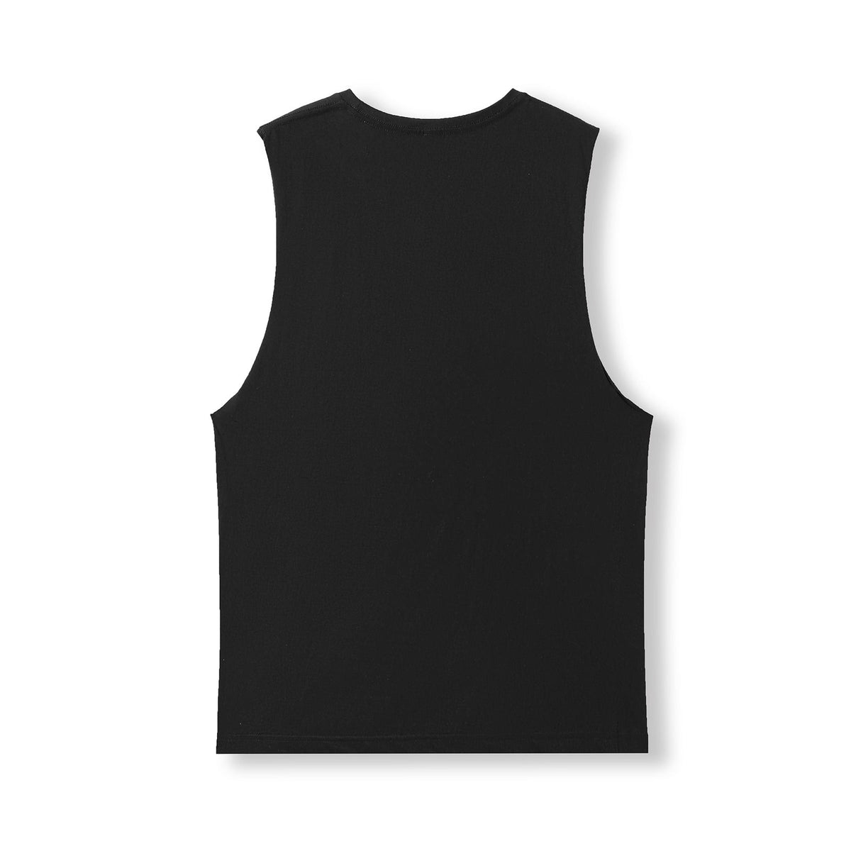 Men's / Unisex combed cotton tank - Black - Back