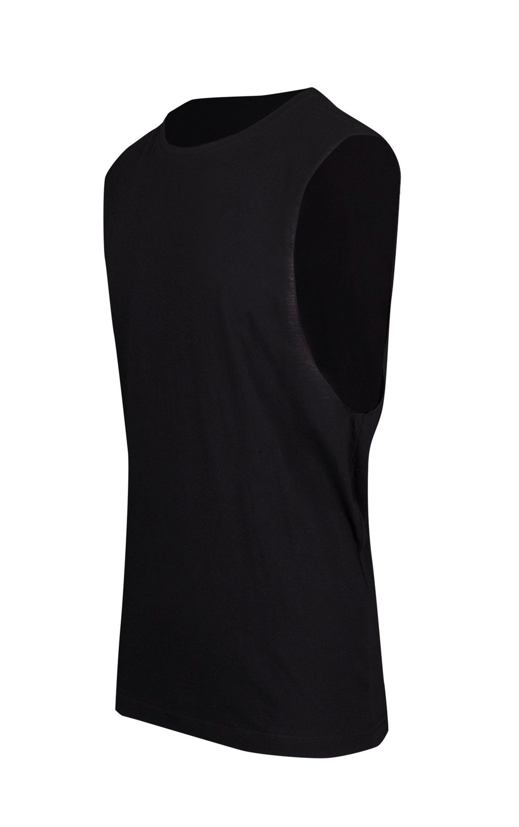 Men's / Unisex combed cotton tank - Black - Side