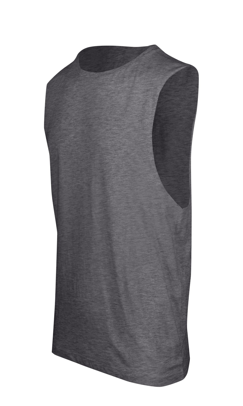 Men's / Unisex combed cotton tank - Dark Marl - Side