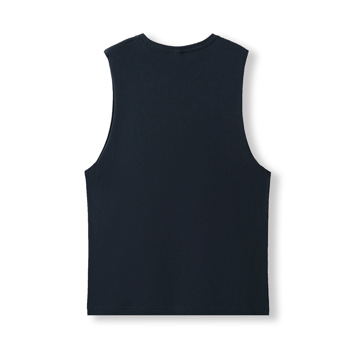 Men's / Unisex combed cotton tank - Navy Blue - Back