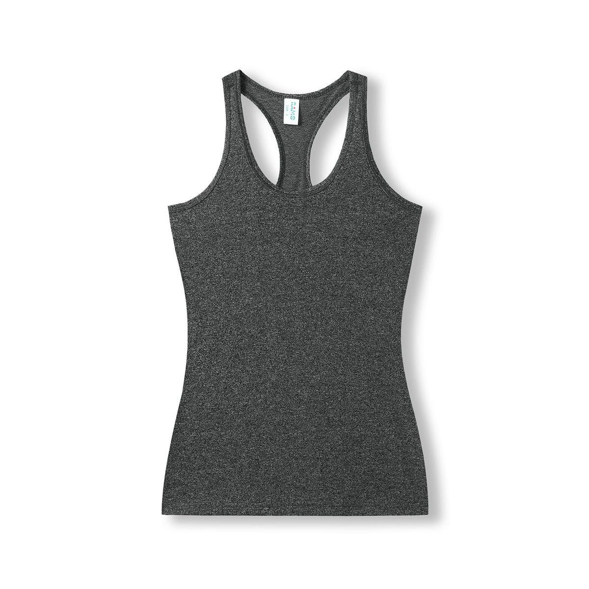 Womens Greatness Athletic T-back Singlet - Dark Heather - Front