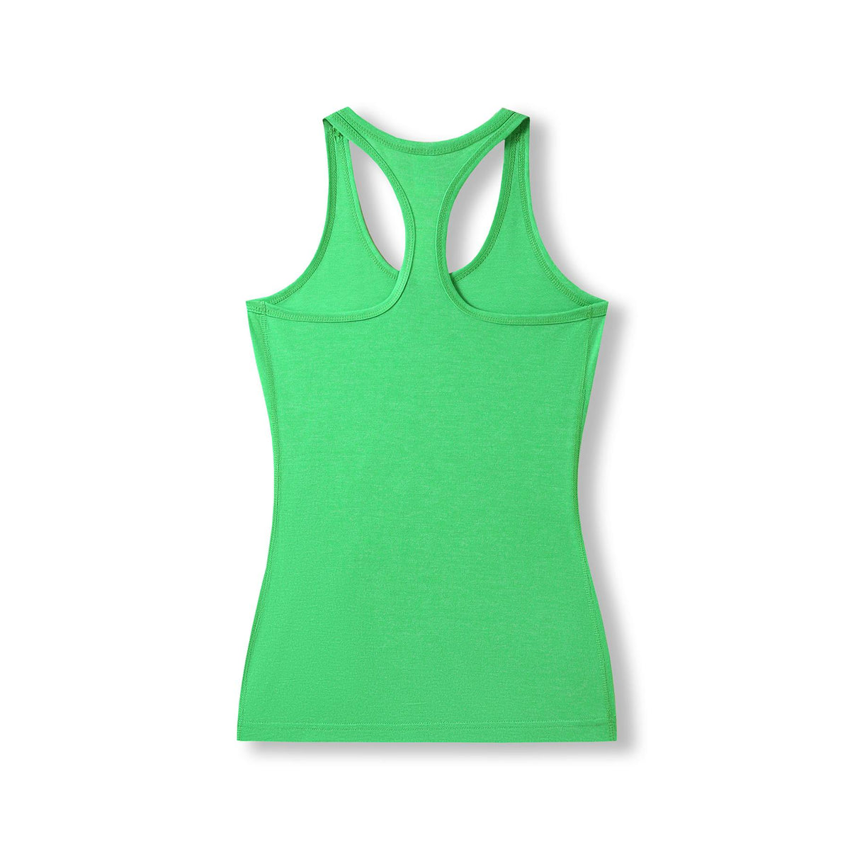 Womens Greatness Athletic T-back Singlet - Emerald Green Heather - Back