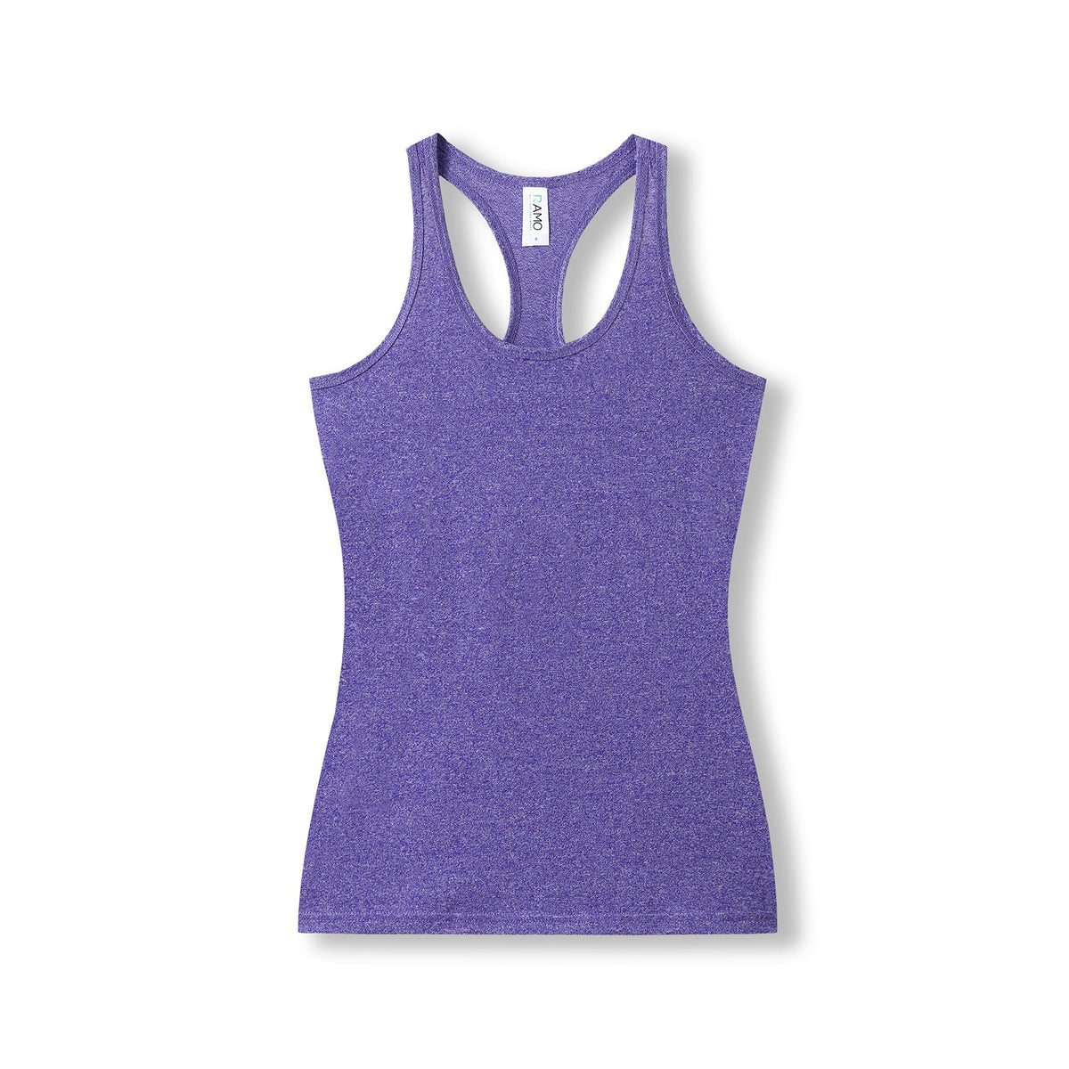 Womens Greatness Athletic T-back Singlet - Grape Heather - Front