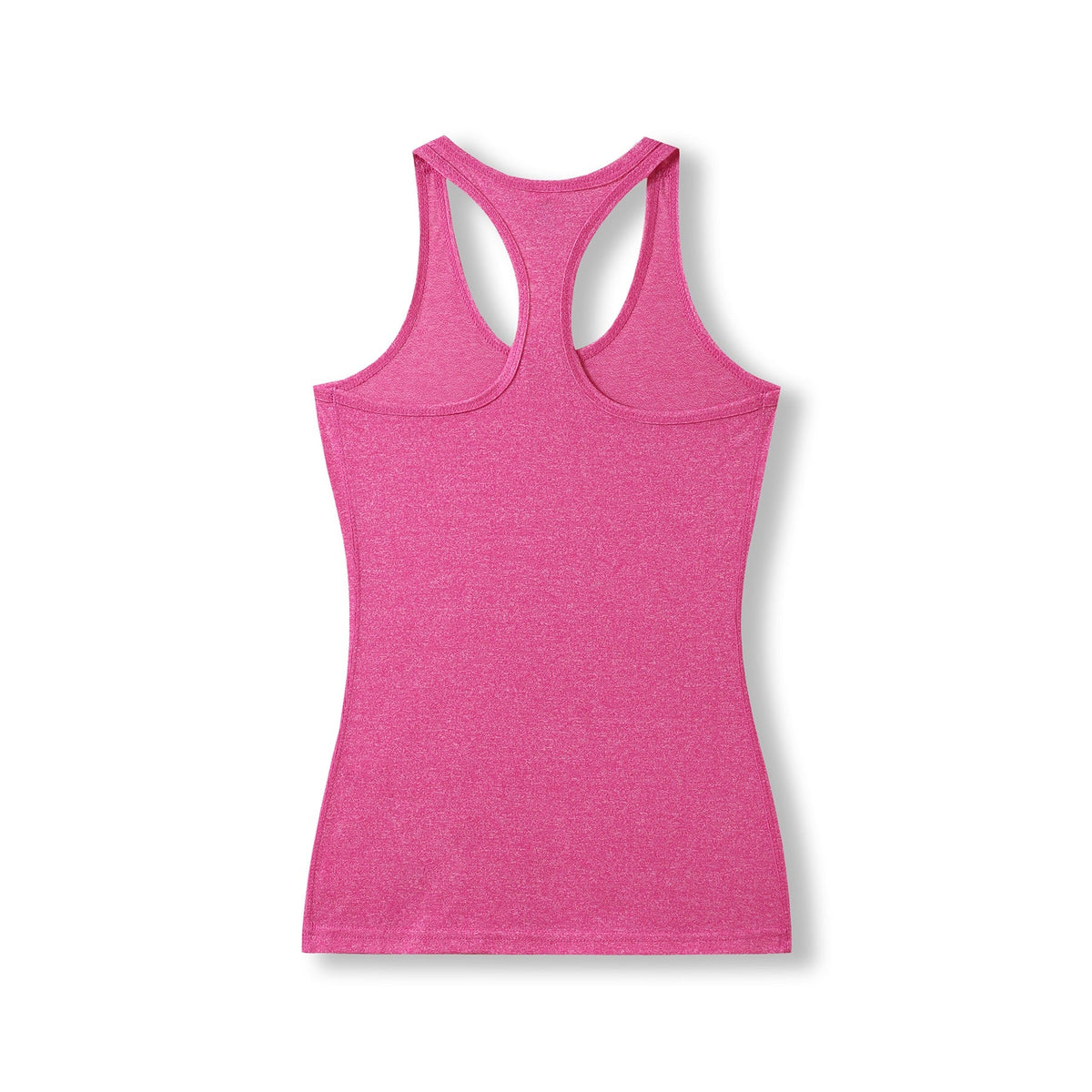 Womens Greatness Athletic T-back Singlet - Hot Pink Heather - Back