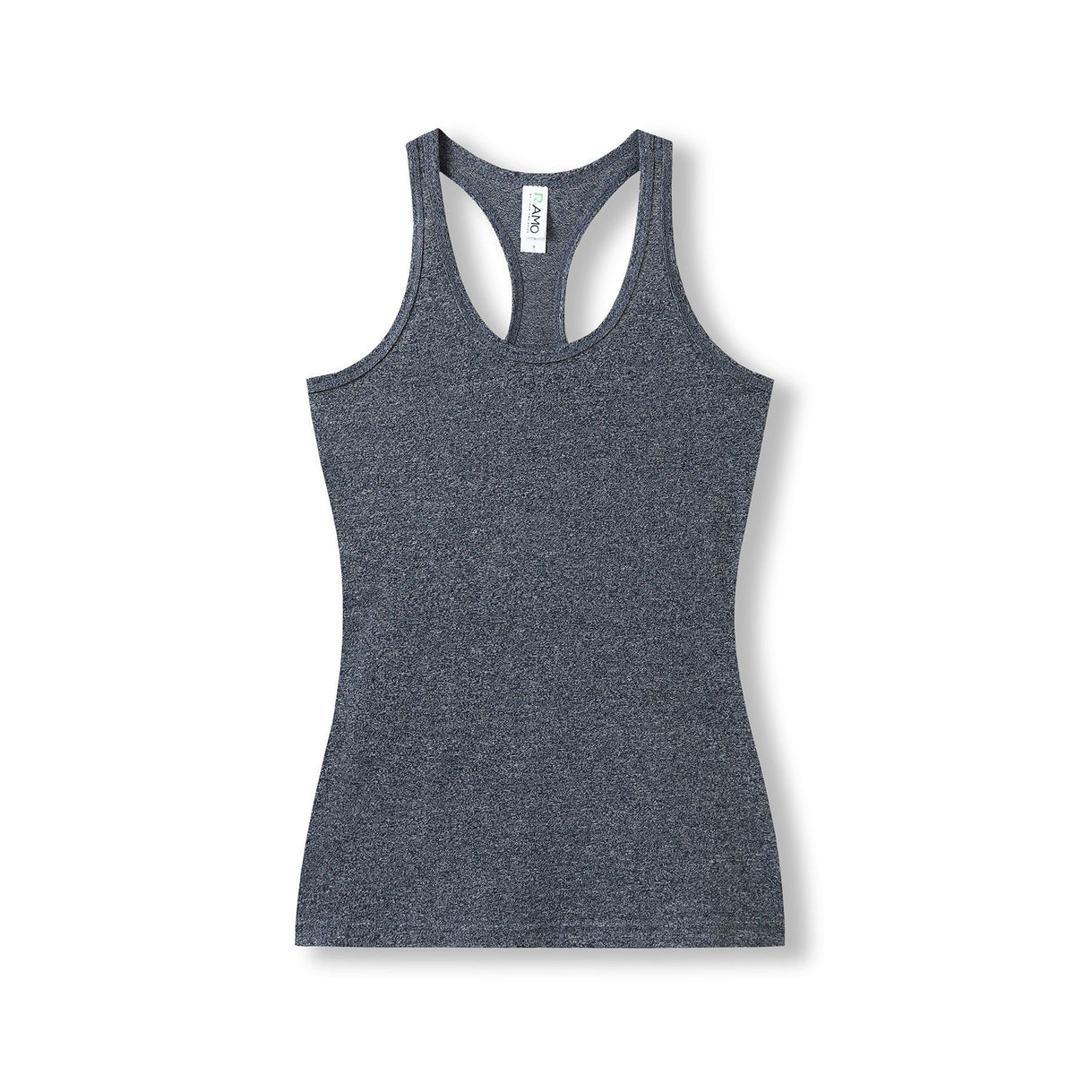 Womens Greatness Athletic T-back Singlet - Navy Heather - Front