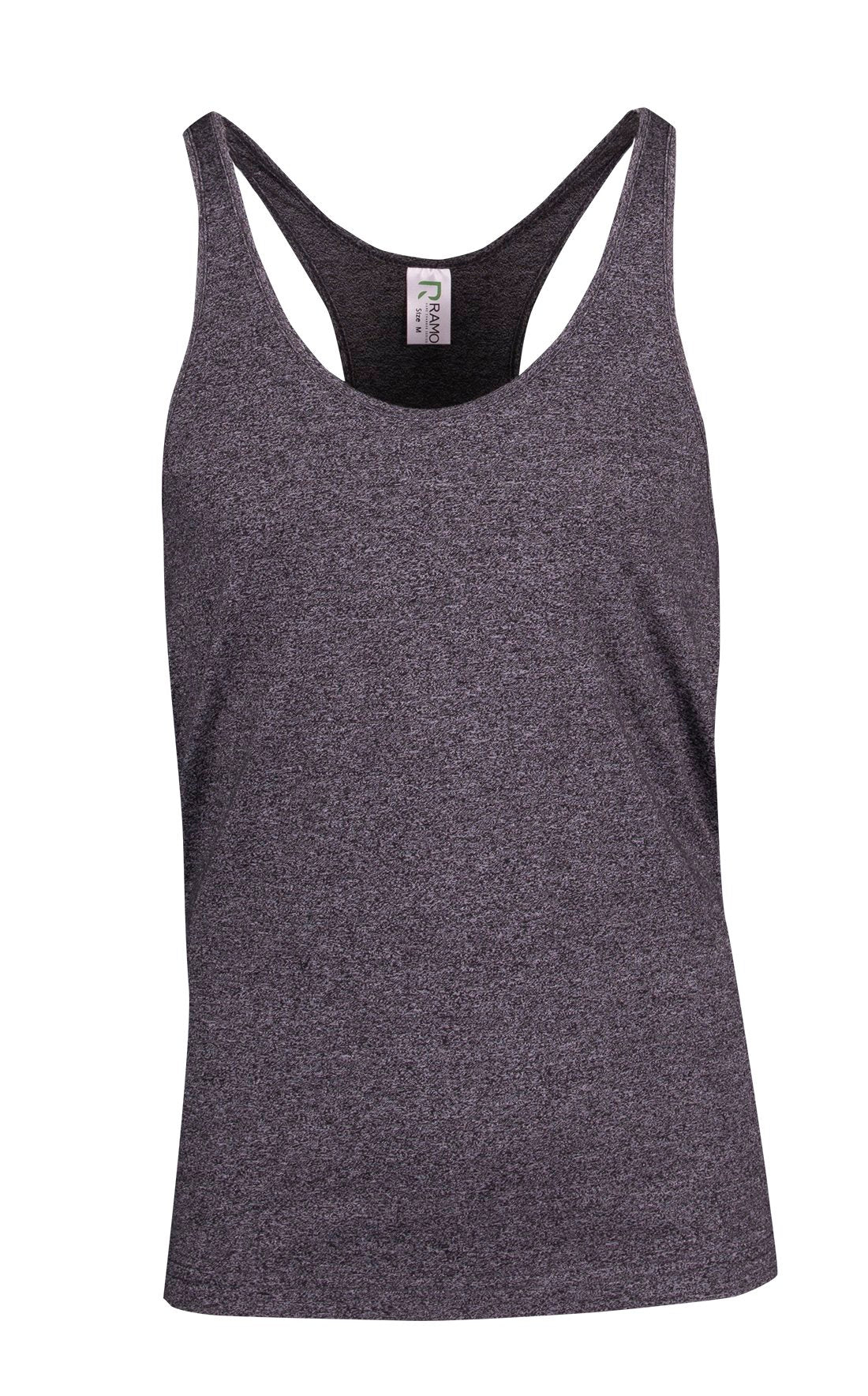 Mens Greatness Athletic T-back Singlet - Dark Heather - Front