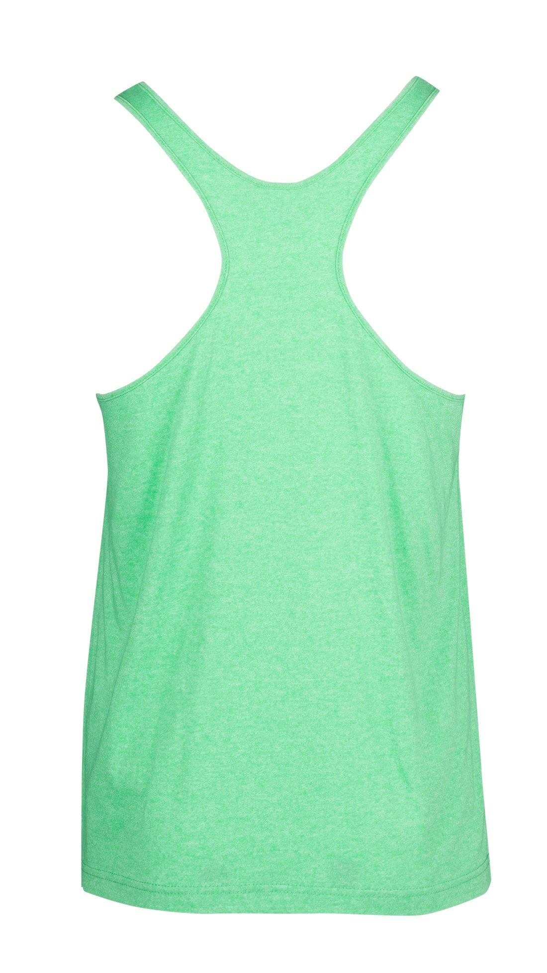 Mens Greatness Athletic T-back Singlet - Emerald Green Heather - Back