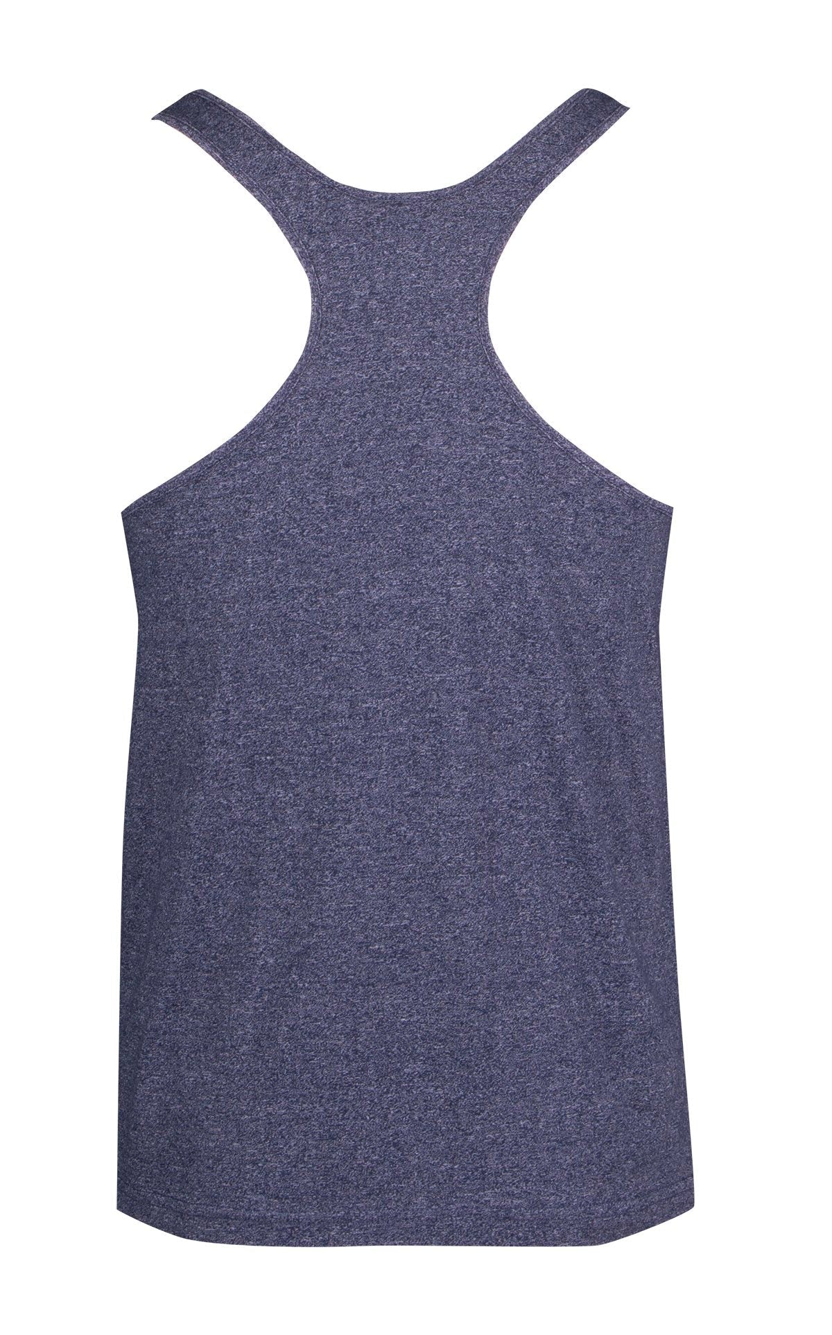 Mens Greatness Athletic T-back Singlet - Navy Heather - Back