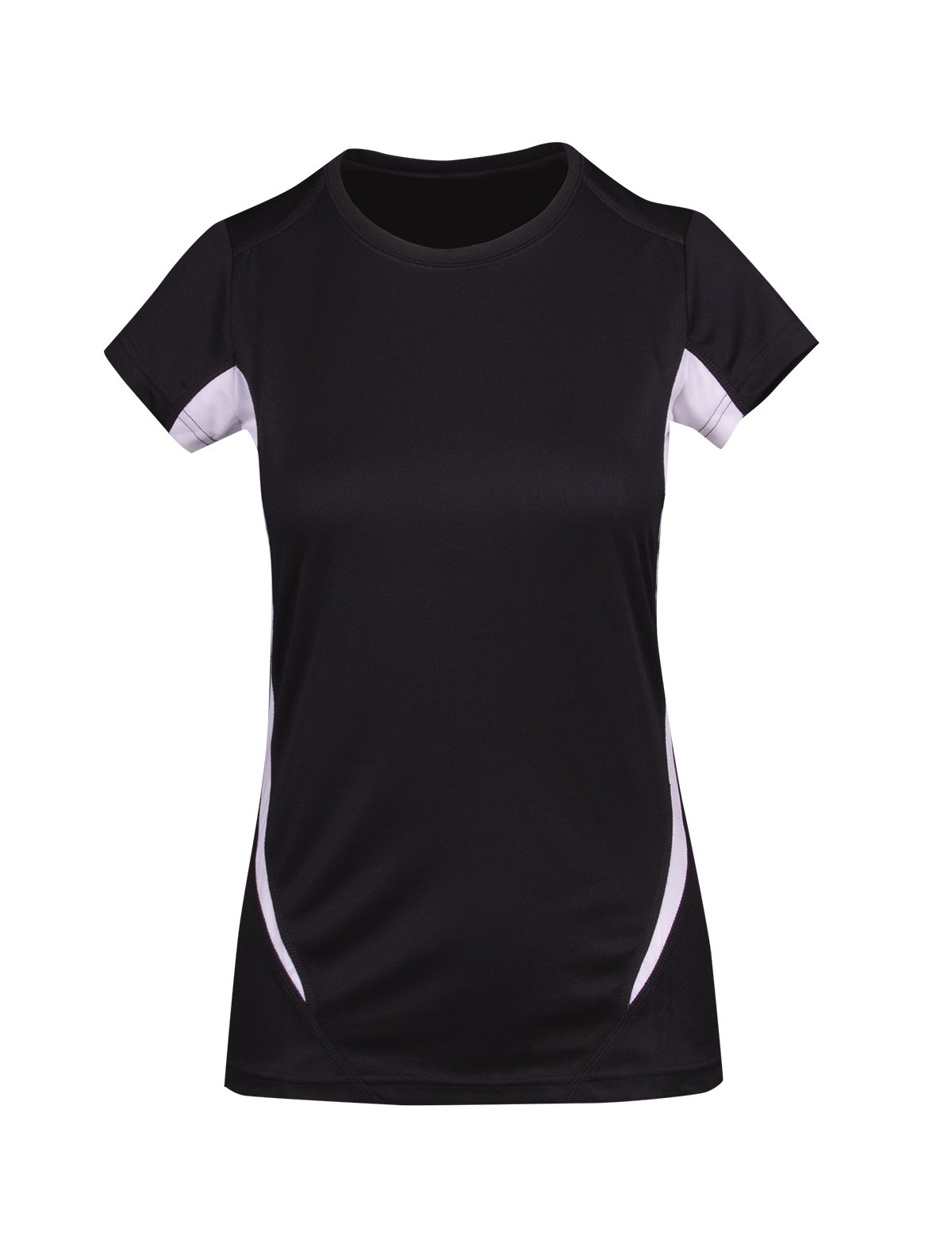 Women's Accelerator Cool-Dry T-shirt - Black/White - Front
