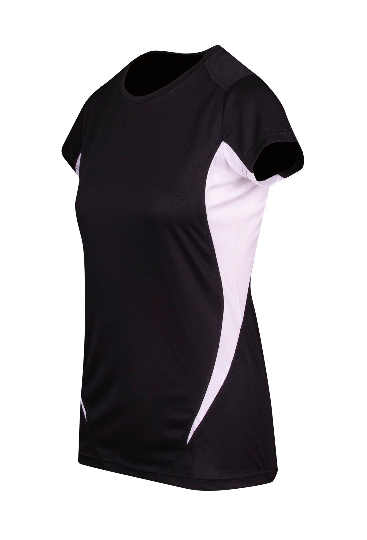 Women's Accelerator Cool-Dry T-shirt - Black/White - Side