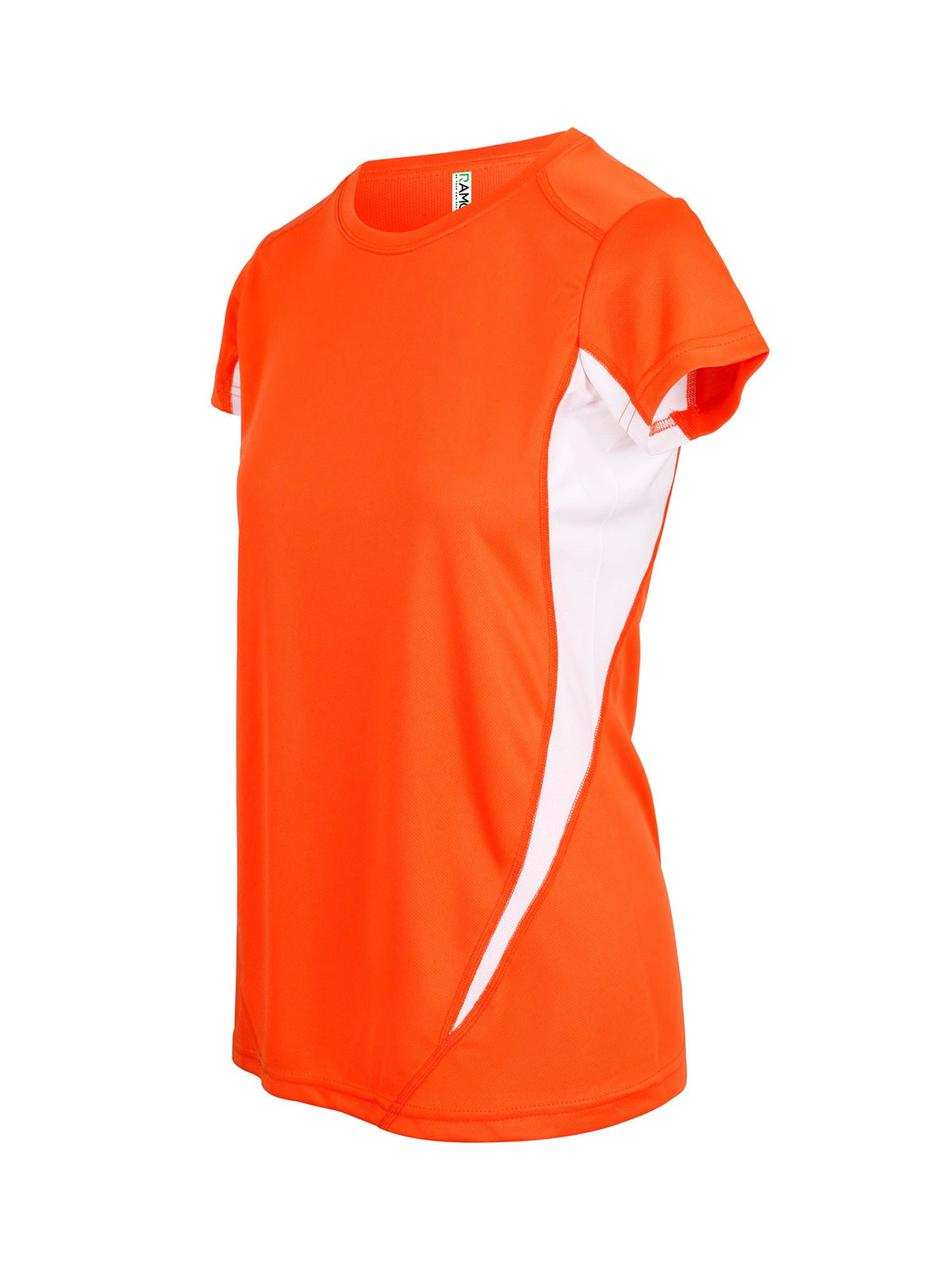 Women's Accelerator Cool-Dry T-shirt - Orange/White - Side