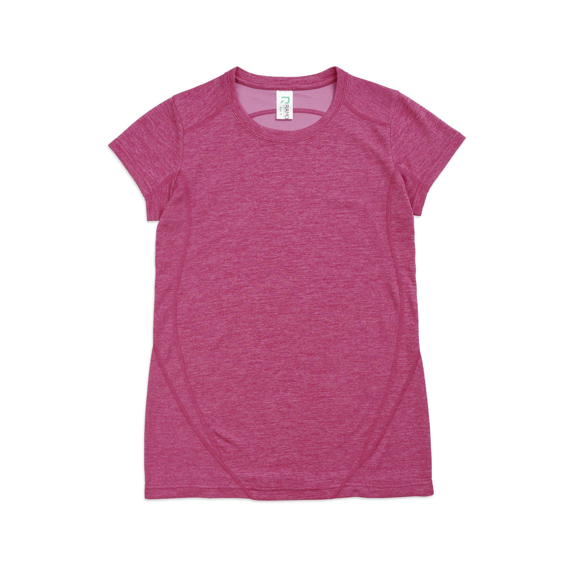 Women's Challenger 100% polyester T-shirt - Hot Pink Marl - Front