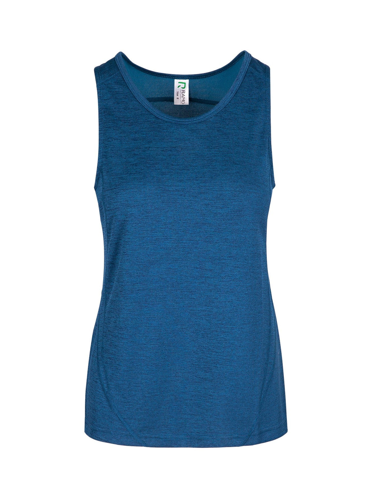 Womens' Challenger 100% polyester singlet - Teal Marl - Front