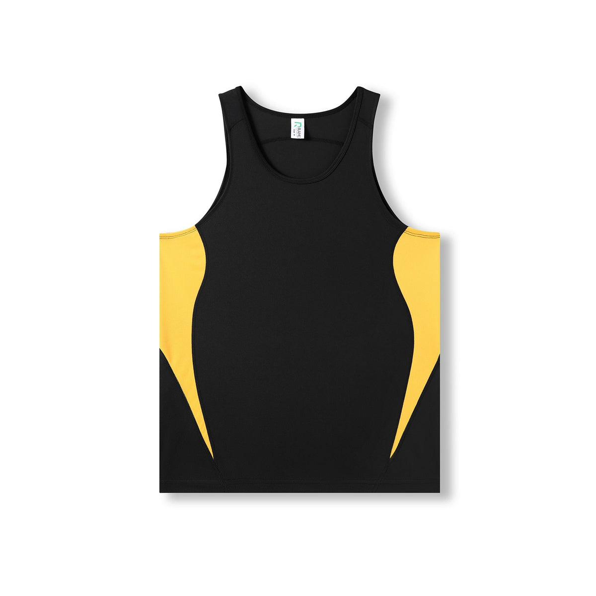 Mens Accelerator Cool Dry Singlet - Black/Gold - Front