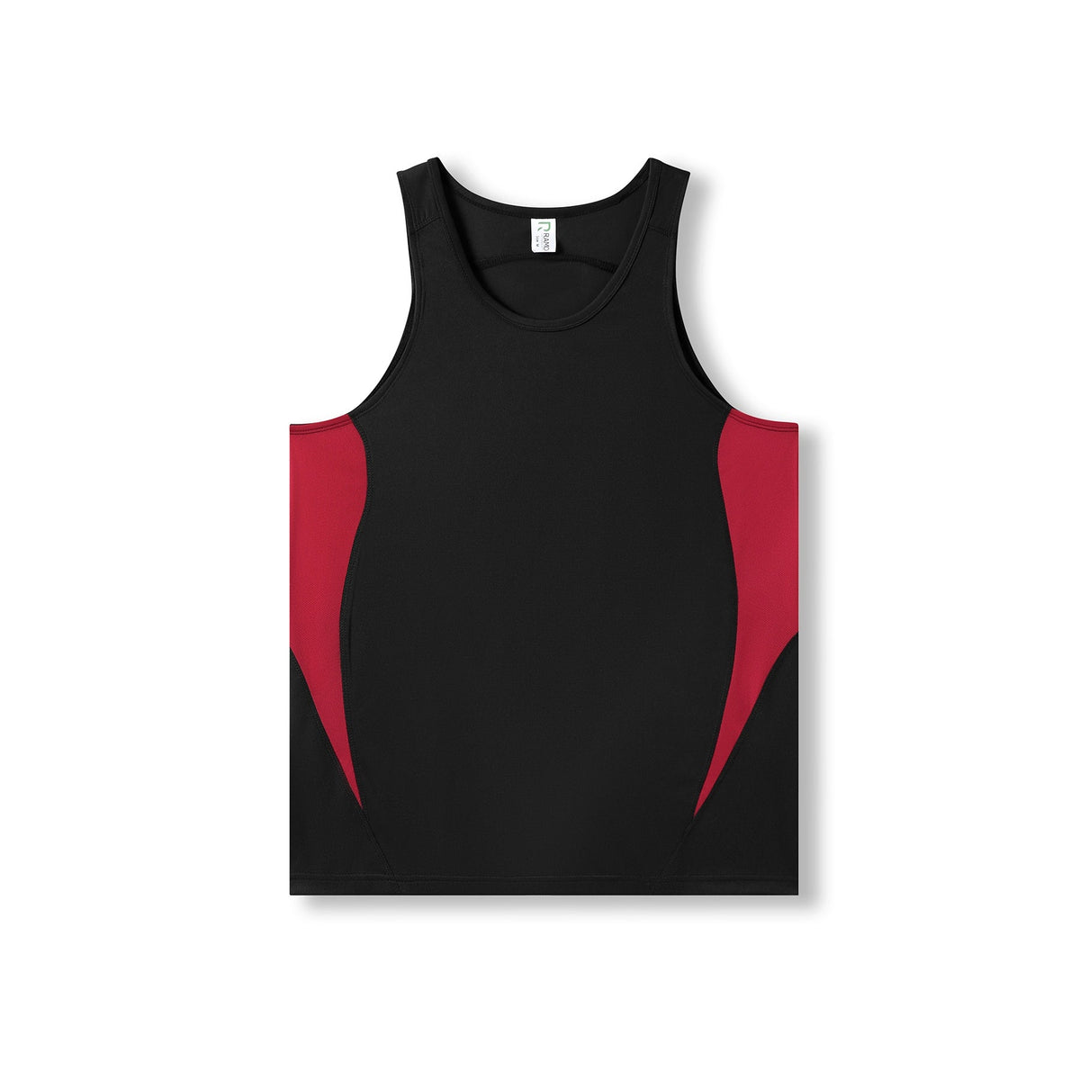 Mens Accelerator Cool Dry Singlet - Black/Red - Front