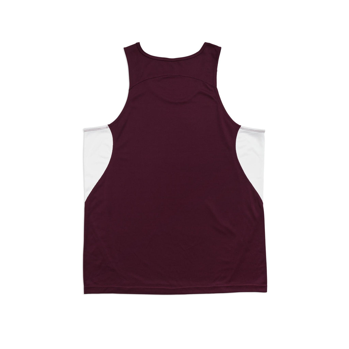 Mens Accelerator Cool Dry Singlet - Maroon/White - Back