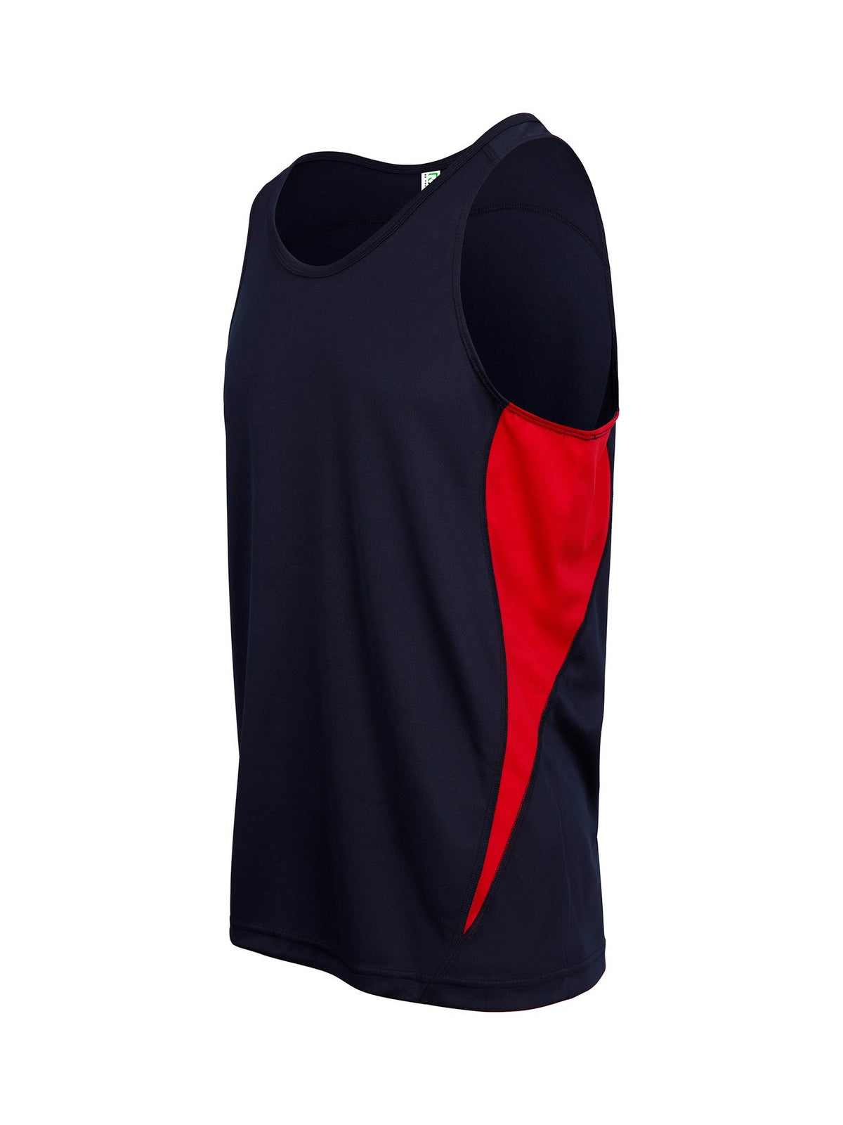 Mens Accelerator Cool Dry Singlet - Navy/Red - Side