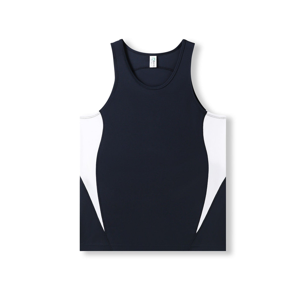 Mens Accelerator Cool Dry Singlet - Navy/White - Front