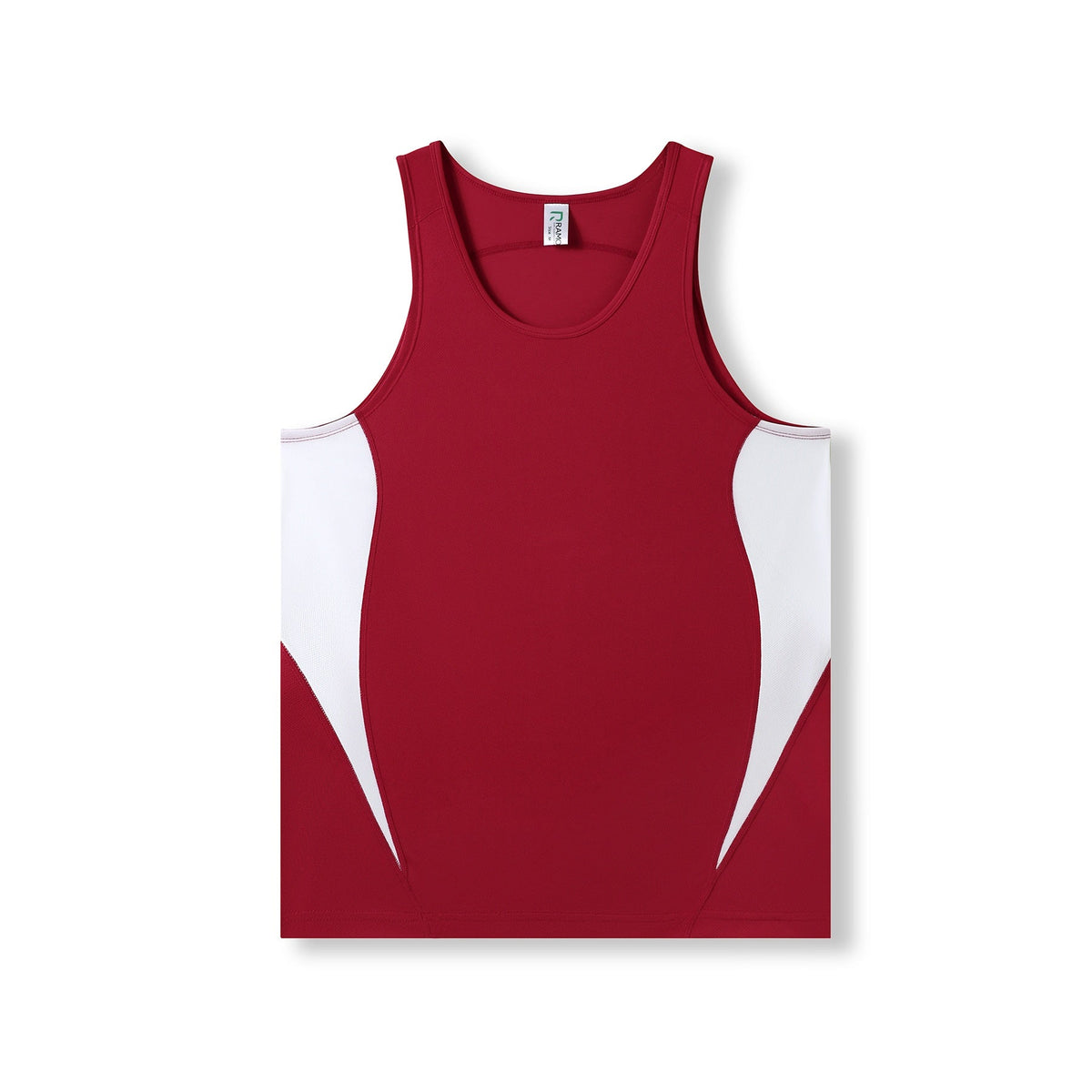 Mens Accelerator Cool Dry Singlet - Red/White - Front