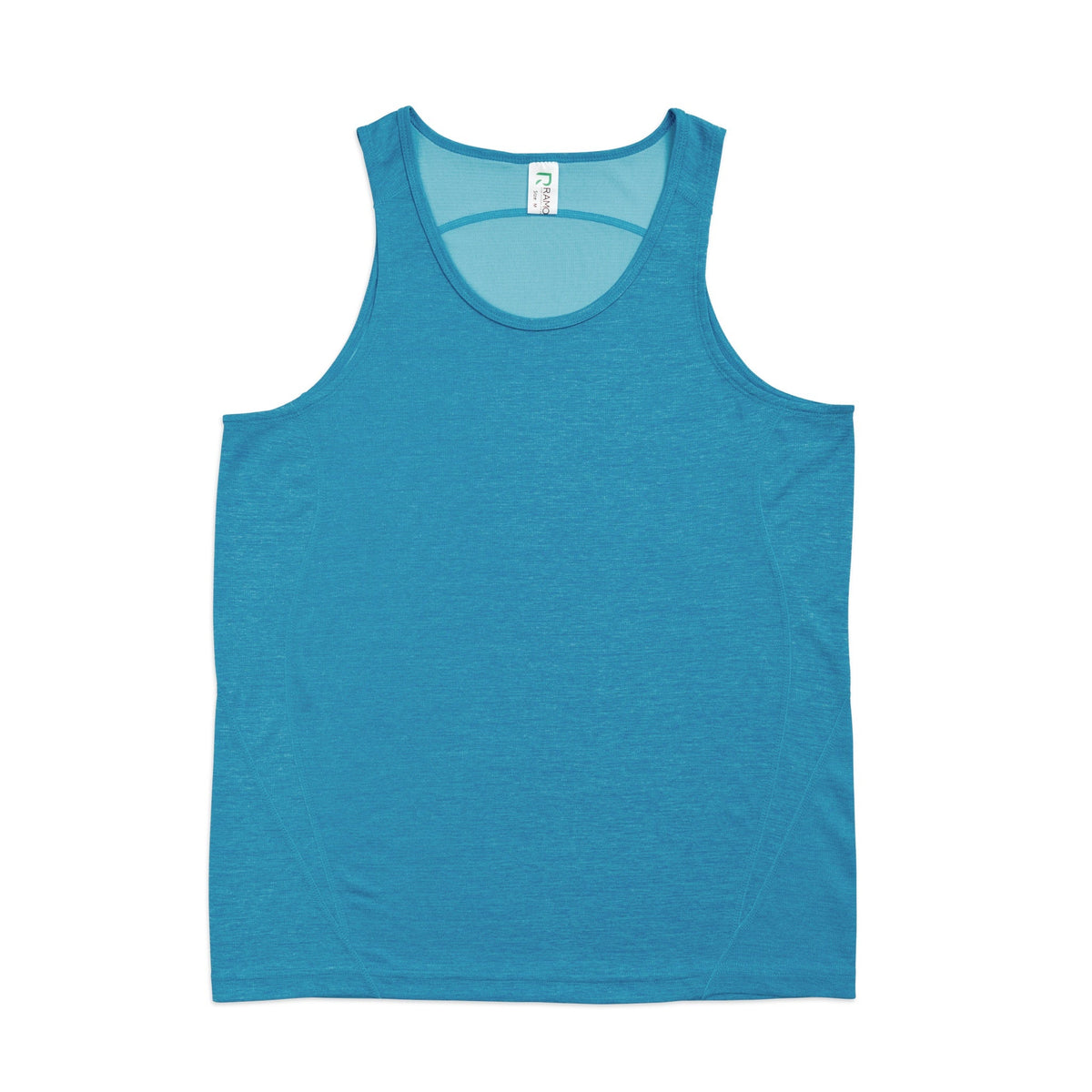 Men's Challenger 100% polyester Singlet - Azure Marl - Front