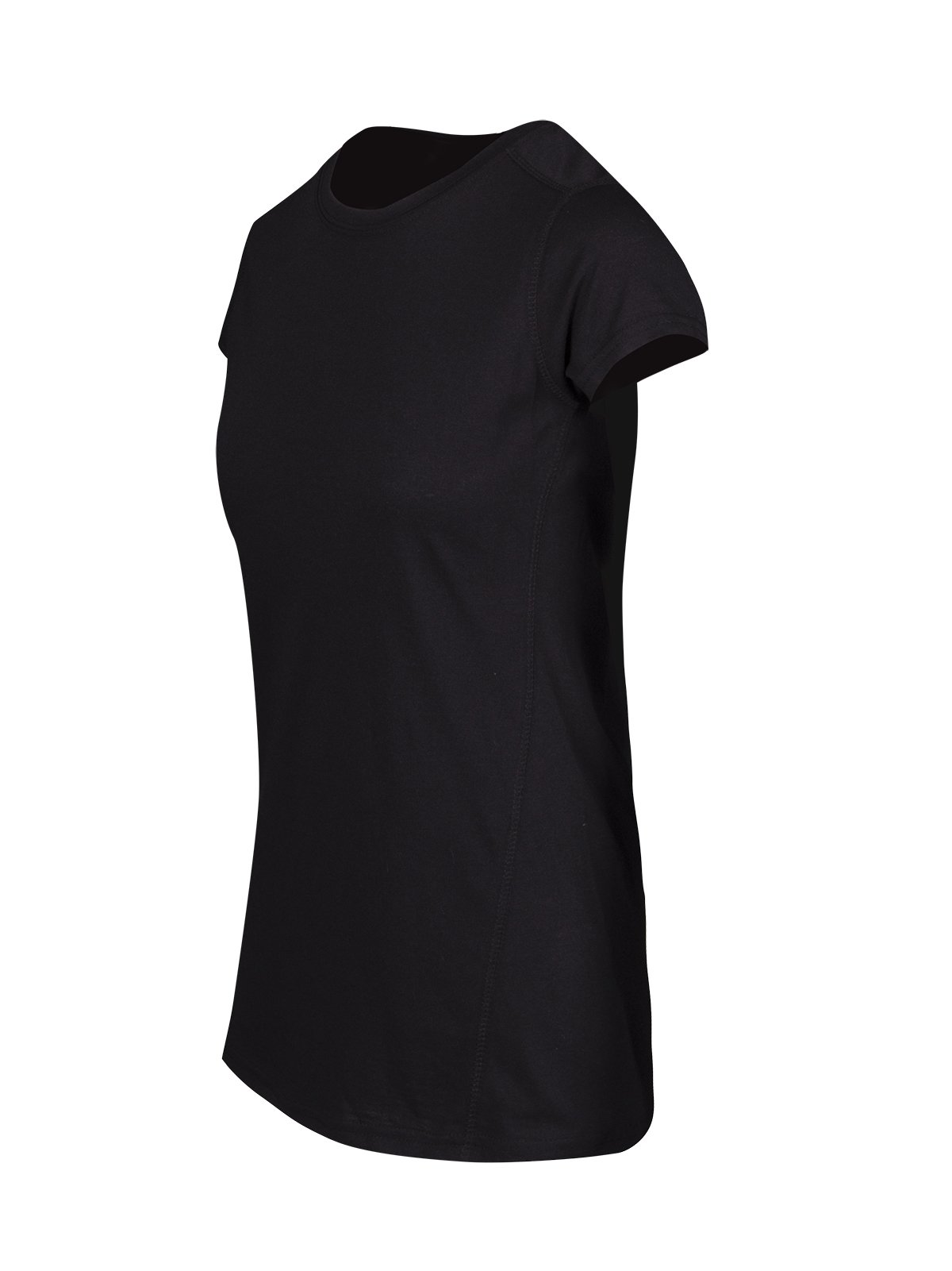Womens Greatness Athletic T-shirt - Black - Side