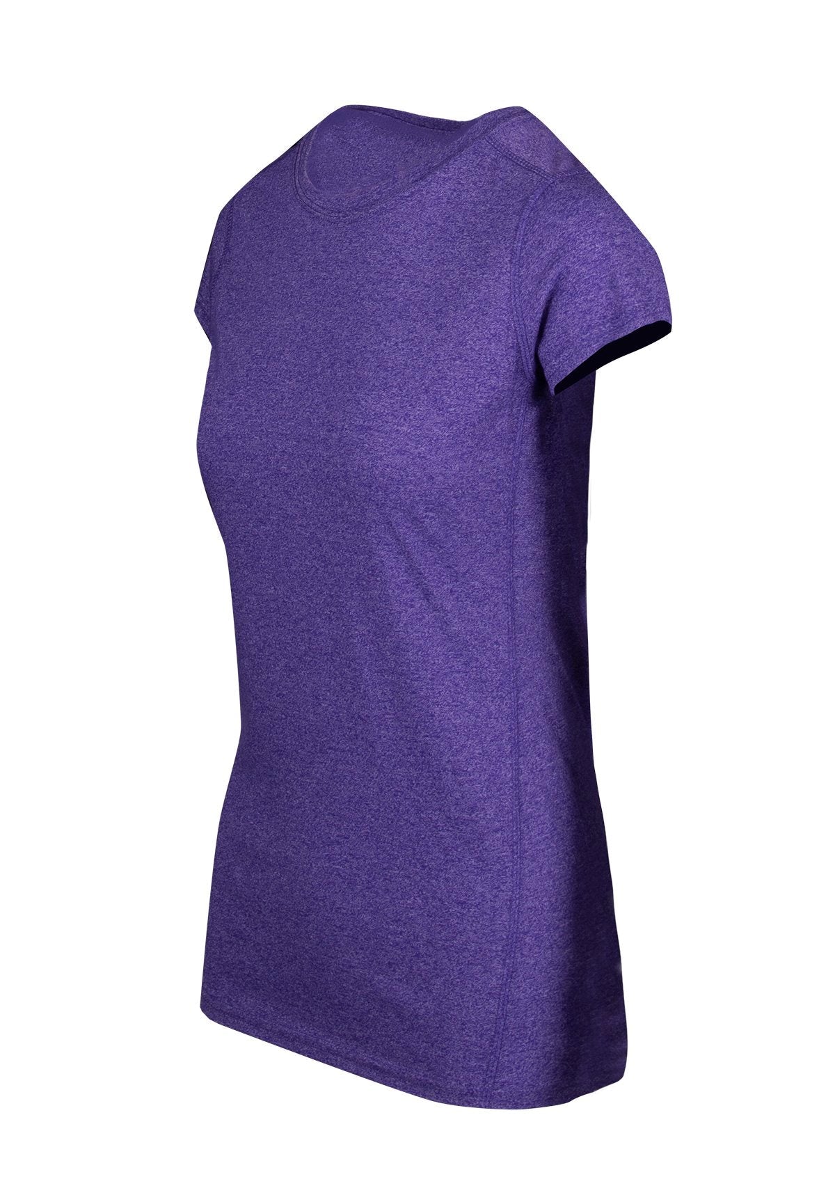 Womens Greatness Athletic T-shirt - Grape Heather - Side