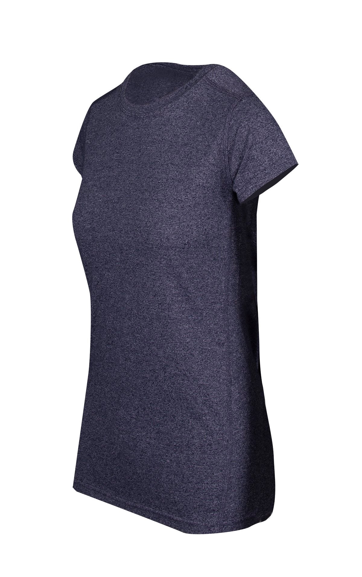 Womens Greatness Athletic T-shirt - Navy Heather - Side