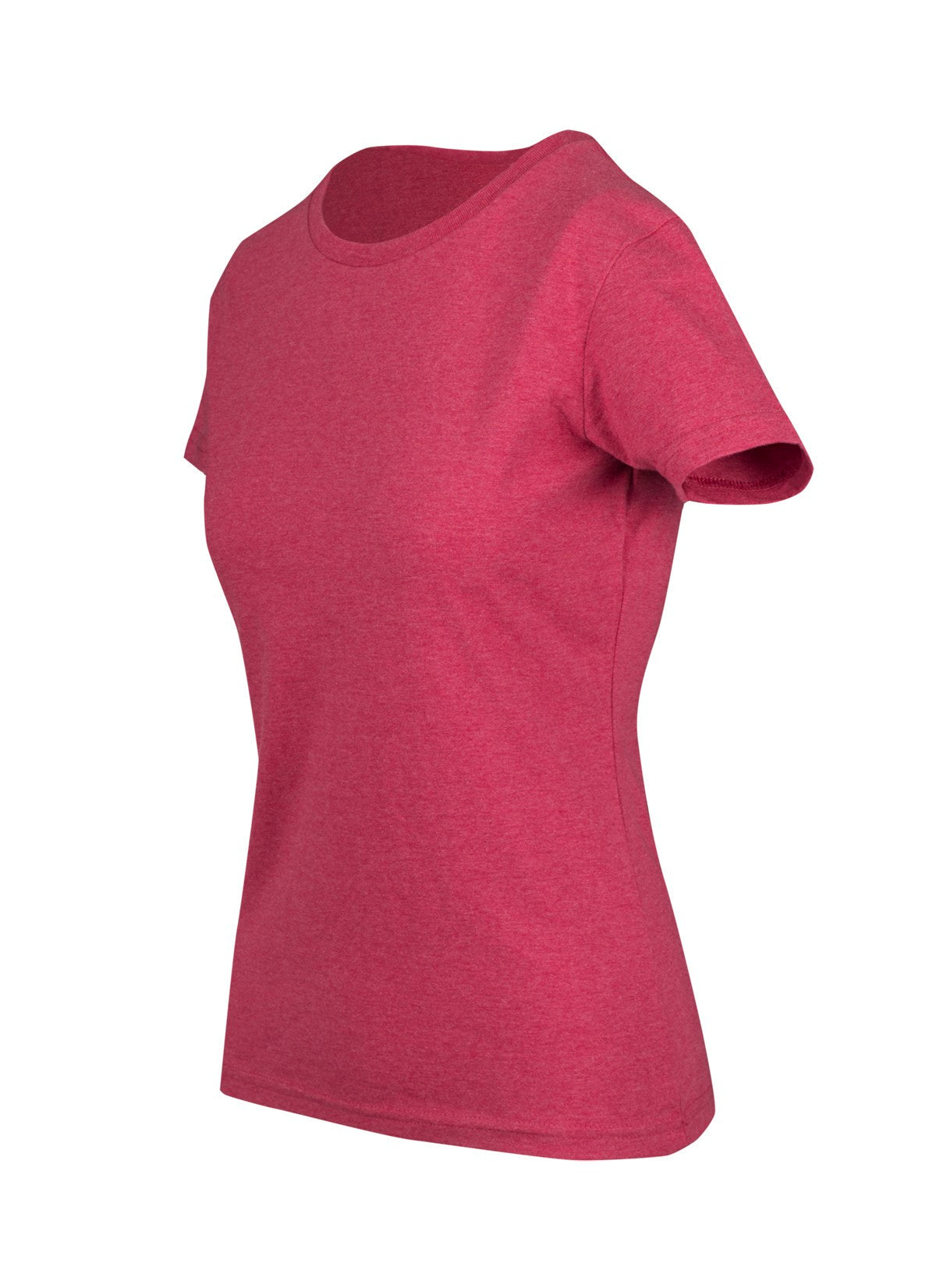 Womens Color Marl Tee - Red Marl - Side