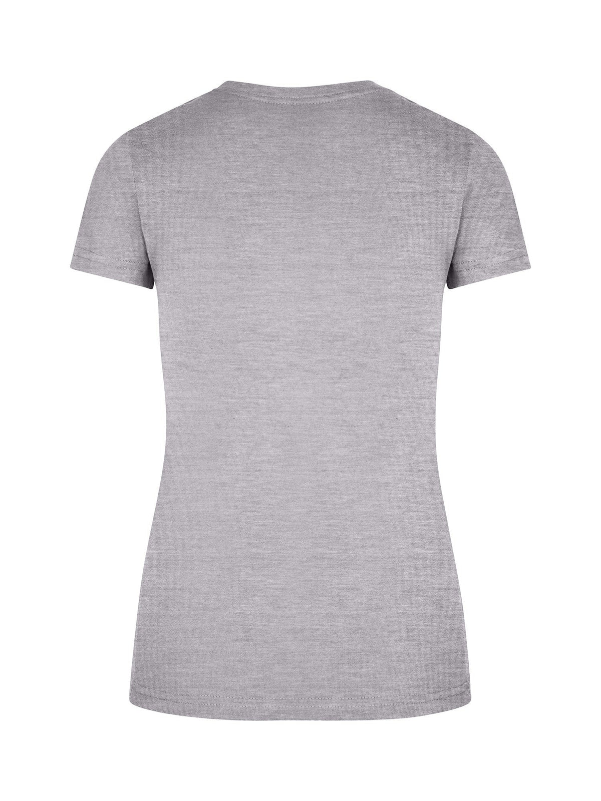 Womens Slim Fit Tee - Grey Marl - Back