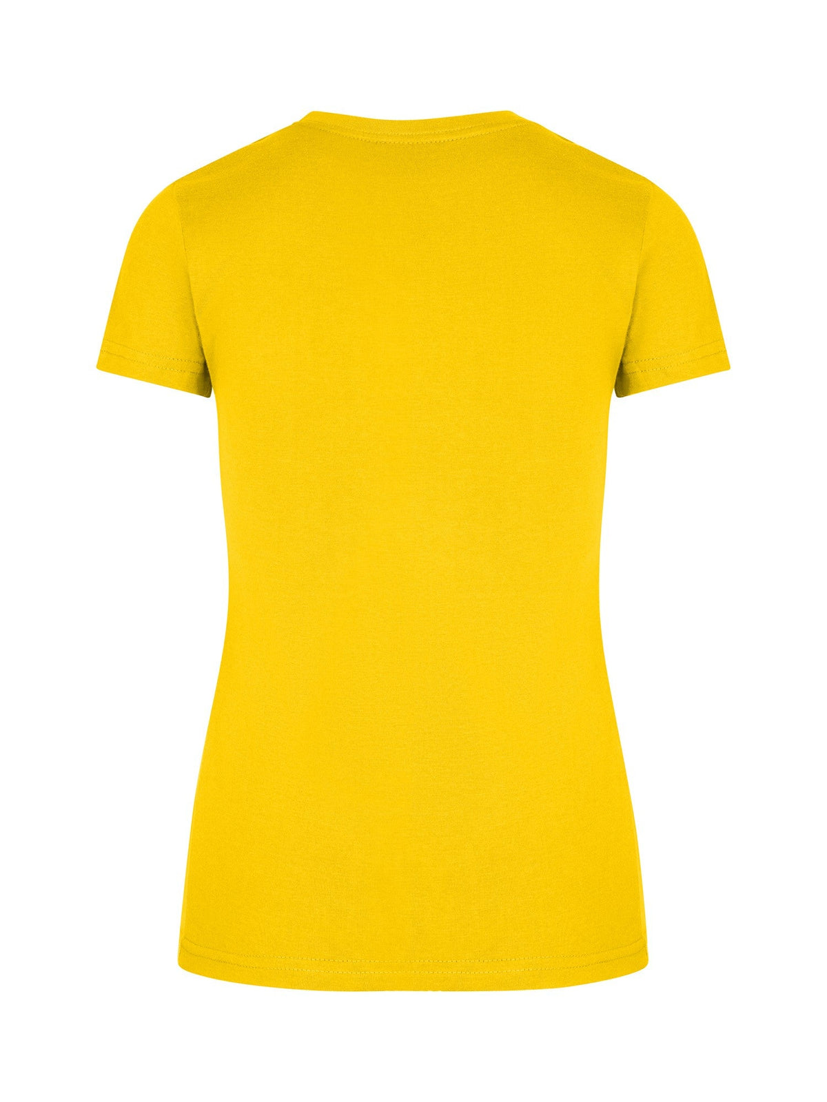 Womens Slim Fit Tee - Yellow - Back
