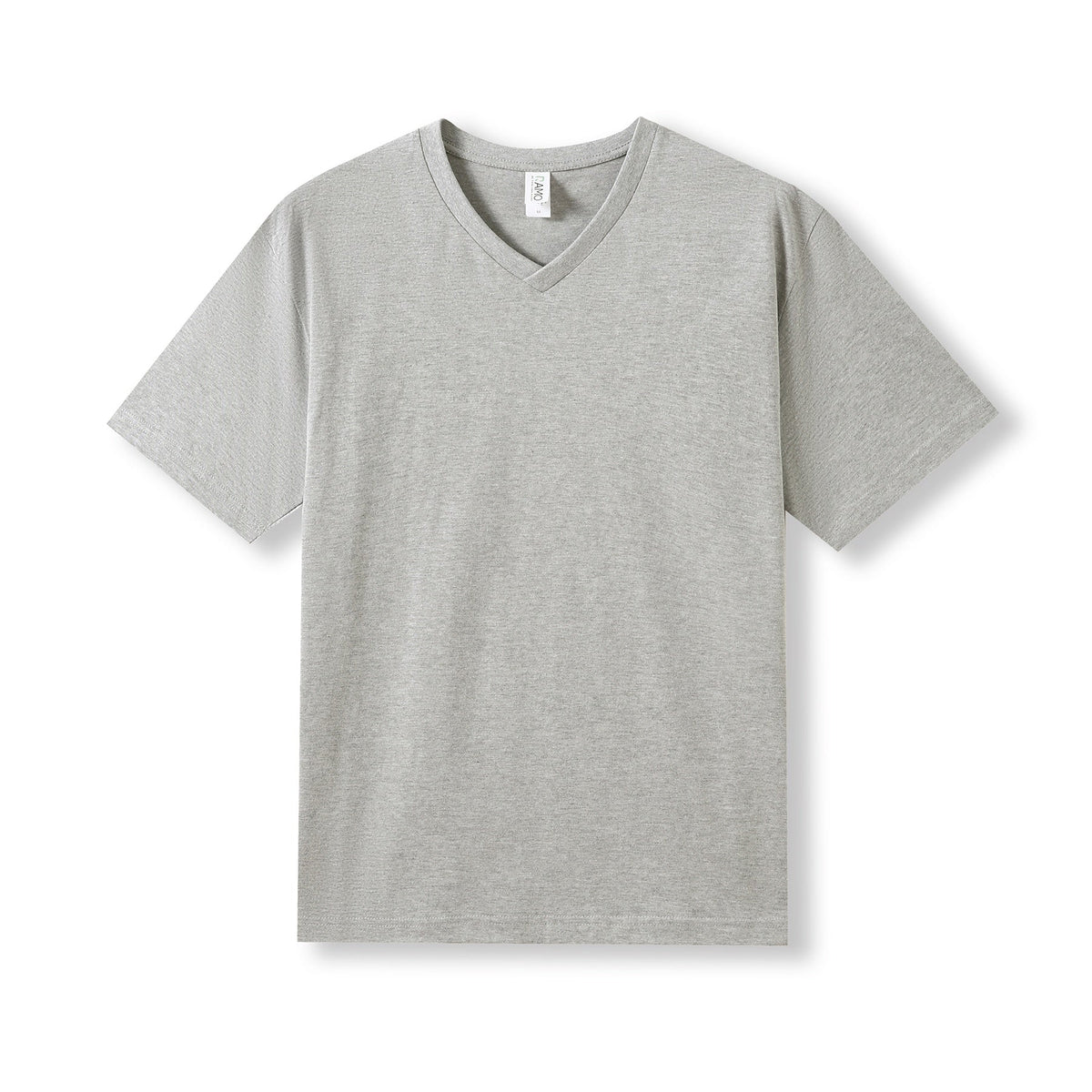 Men's / Unisex V-Neck T-shirt - Grey Marl - Front