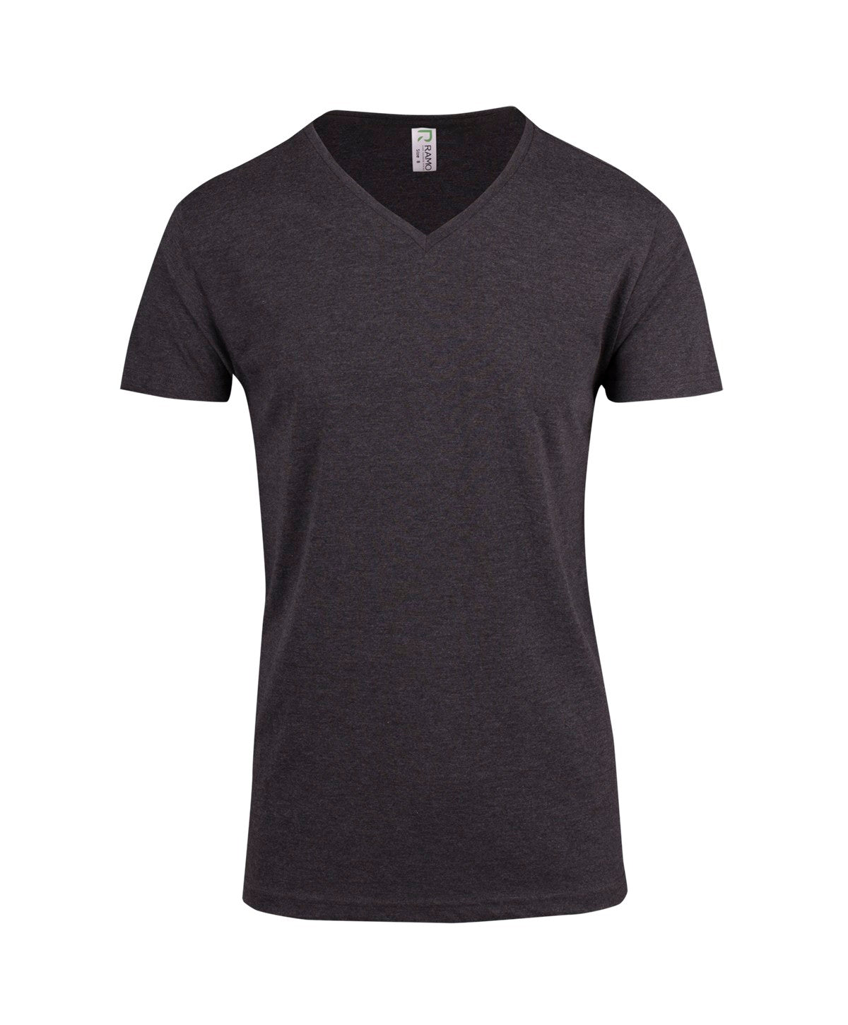 Mens Marl V-neck T-shirt - Dark Marl - Front