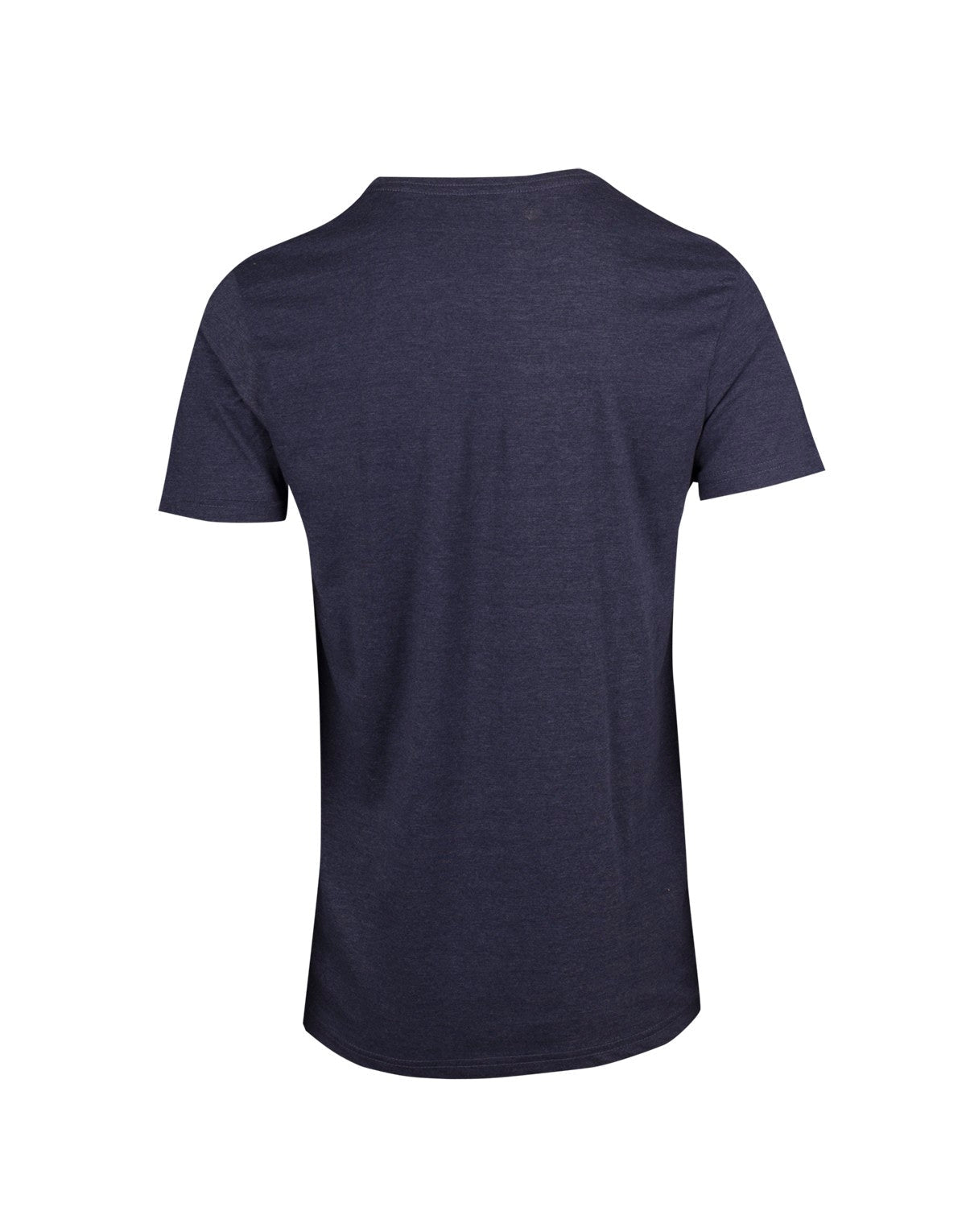 Mens Marl V-neck T-shirt - Navy Marl - Back