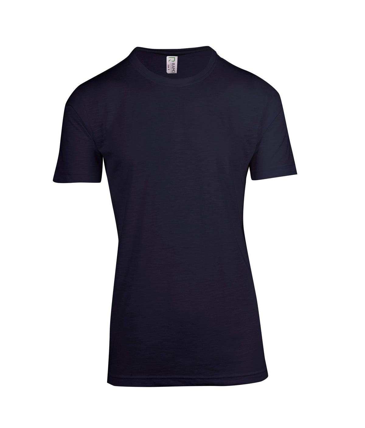 Men's / Unisex Raw Cotton Wave T-shirt - Navy Blue - Front