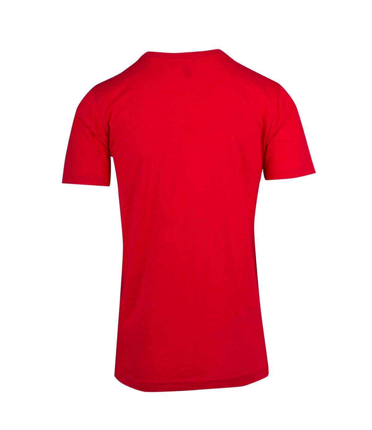 Men's / Unisex Raw Cotton Wave T-shirt - Red - Back