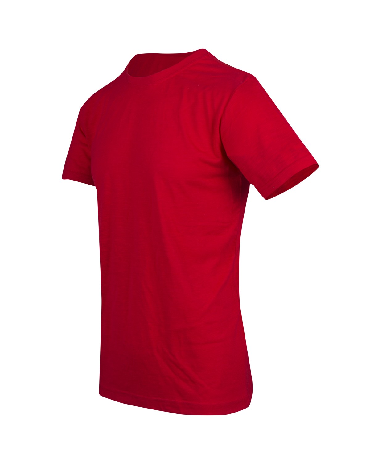Men's / Unisex Raw Cotton Wave T-shirt - Red - Side