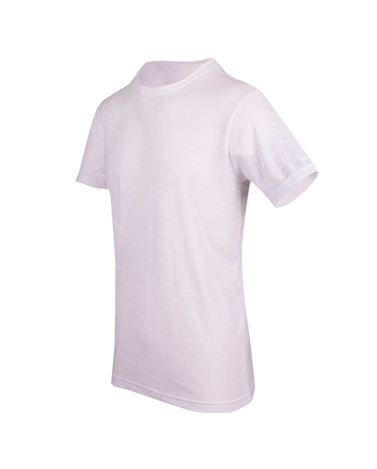Men's / Unisex Raw Cotton Wave T-shirt - White - Side